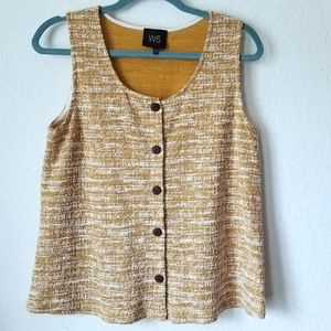 Anthropologie W5 Button Down Knit Tank Medium